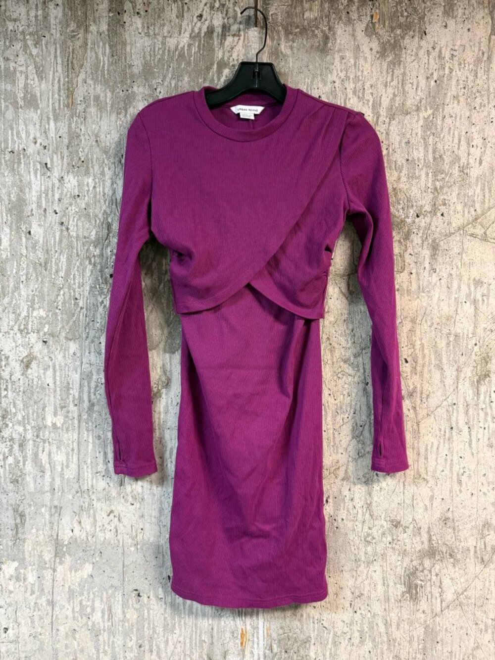 URBAN REVIVO Women's 2in1 Dress Set Twist Front Crop Top & Midi Skirt Size 4
